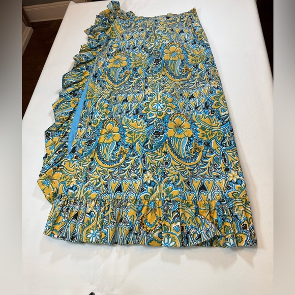 key west handprint fabrics Dresses & Skirts - Vintage 1960’s Key West hand print fabrics skirt Lilly Pulitzer / Suzie Zuzek